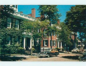 1950's OLD CARS & THREE BRICKS HOUSES Nantucket Massachusetts MA Q0886