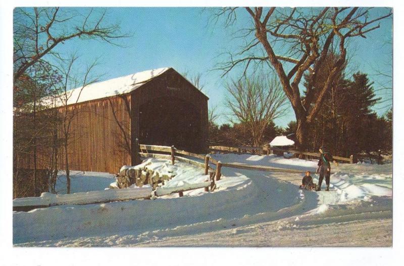 Covered Bridge Postcard New England