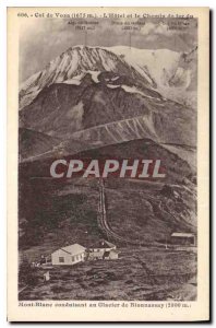 Postcard Old Pass Voza Hotel and Railway leading to the Mont Blanc Glacier Bi...