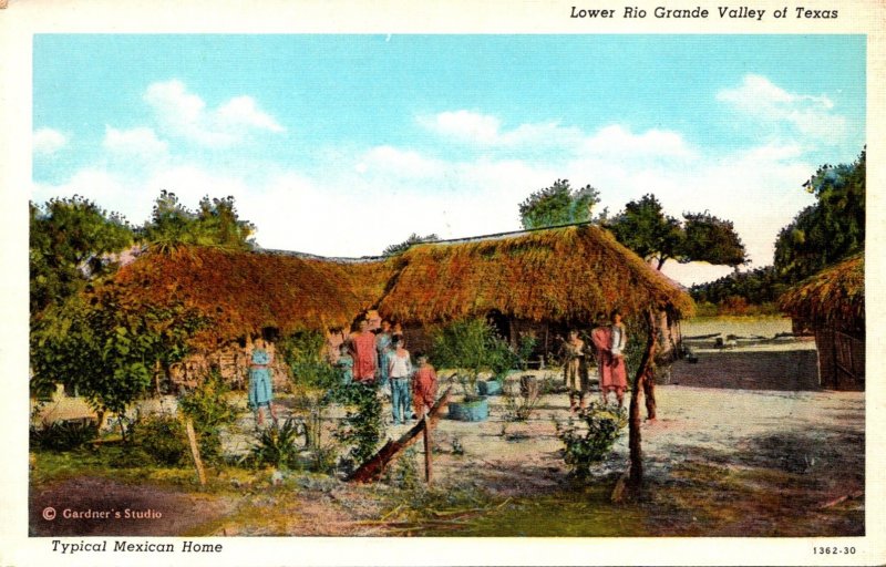 Texas Lower Rio Grande Valley Typical Mexican Home Curteich