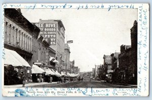1907 Sioux Falls South Dakota SD Vintage Postcard Phillips Avenue North 10th St.