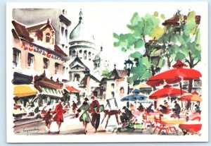 PARIS, FRANCE ~ Artist Maurice Legendre PLACE du TARTRE 4x6 Postcard