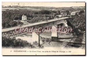 Postcard Douarnenez Grand Old Bridge View From Taking I'Hotel De I'Europe