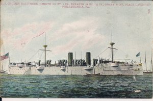 USS Baltimore, 1914, League Island, Philadelphia PA, US Navy Cruiser C-3