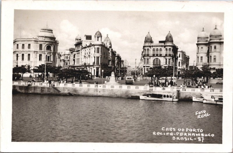 Brazil Caes Porto Recife Pernambuco Brasil Vintage RPPC 04.40  Latin &  South America - South America - Brazil, Postcard / HipPostcard