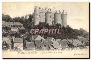 Old Postcard Luynes Tours Surroundings Le Chateau Village