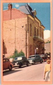 Central City Opera House w Old Cars Completed 1878 Colorado Postcard