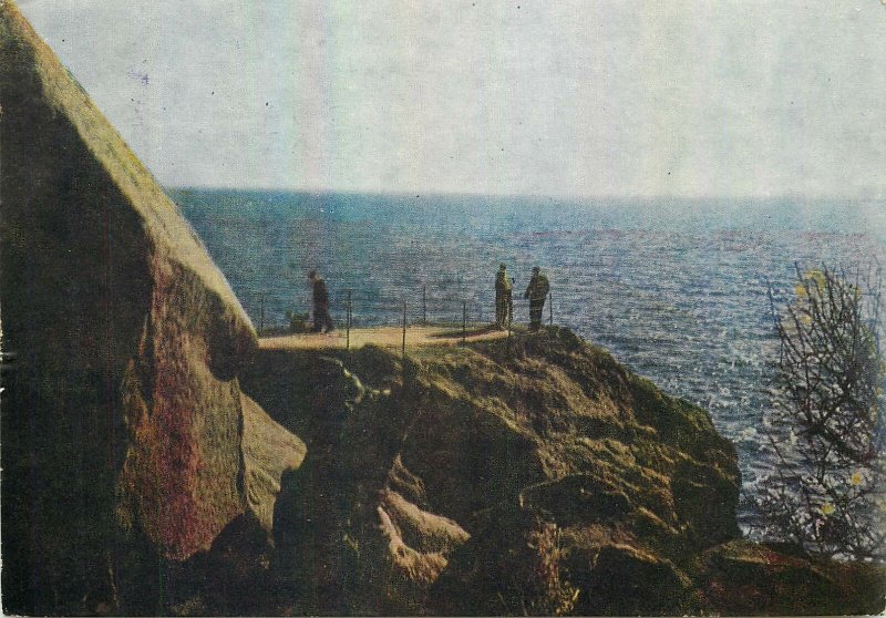 Ukraine Postcard Crimeea region sea panorama rocky cliff landscape