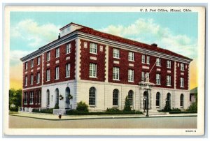 c1940's View of US Post Office Miami Oklahoma OK Unposted Vintage Postcard