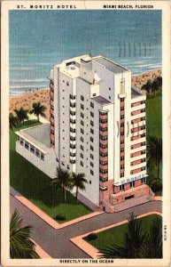 Florida Miami Beach The St Moritz Hotel 1949 Curteich