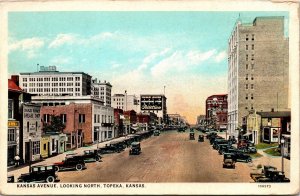 Postcard KS Topeka Kansas Avenue Pelletier's Department Store Shops 1920s S86