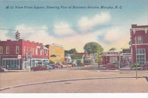 North Carolina Murphy View From Square Showing Part Of Business Section