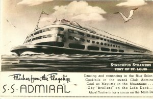 Postcard RPPC SS Admiral Strecfus Steamer Port of St. Louis 23-1138