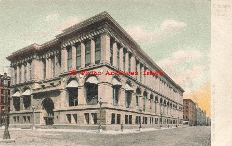 IL, Chicago, Illinois, Public Library, Curt Teich No 30