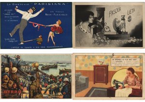 ADVERTISING PUBLICITÉ with BETTER 110 Vintage Postcards Pre-1940 (L4542)