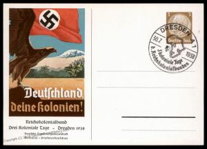 3rd Reich 1939 German Lost Colonies Propaganda Card 90799