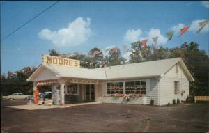 Lenoir City TN Moore'sGas Station Roadside Chrome Postcard