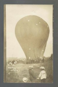 Eyota MINNESOTA RPPC c1910 BALLOON ASCENSION Launch nr Rochester St. Charles 1