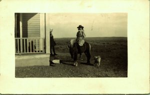RPPC Viola Fitch, Girl Riding Pony Real Photo Postcard To Missoula Montana