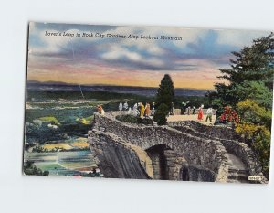 Postcard Lover's Leap in Rock City Gardens Atop Lookout Mountain, Georgia