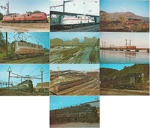 Pennsylvania Railroad Locomotives Lot of 10 Postcards - L...