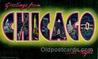 Chicago, USA Large Letter Town Unused 