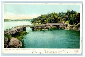 1906 The Bridge, Orr's Island, Portland Maine ME Antique Postcard