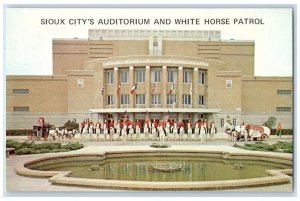 c1960 Sioux City's Auditorium White Horse Patrol Municipal Iowa Vintage Postcard