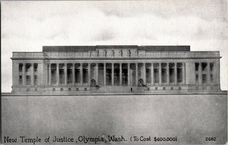 New Temple of Justice, Olympia WA Vintage Postcard L74 