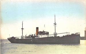 Hans Gap Cargo Steam Ship Tinted Real Photo 2 RPPC Postcard