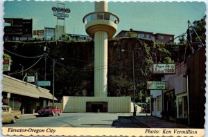 Postcard - Elevator - Oregon City, Oregon