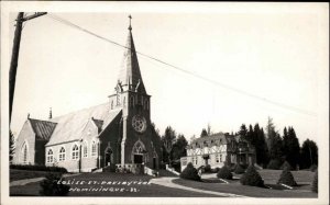 Nominingue Quebec Eglise Presbyterian Church Real Photo Vintage Postcard