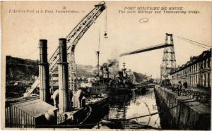 CPA Port Militaire de BREST - L'Arriere-Port et le Pont Transbordeur (650367)