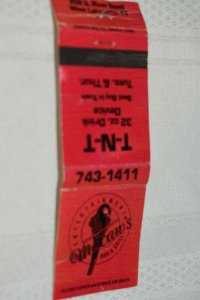 Macaw's Bar & Grill Bird Advertising 20 Strike Matchbook Cover
