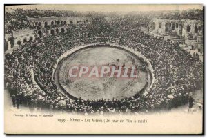 Old Postcard Bullfight Bullfight Nimes One day The arenas of putting to death