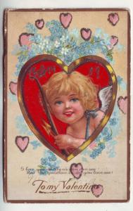 PC57 JLs old postcard valentines embossed glitter cupid etc