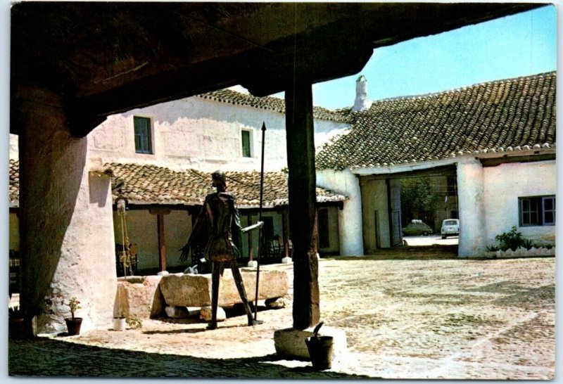 Postcard - Counterlight in the court, Venta Del Quijote - Puerto Lápice, Spain