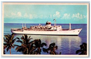 c1960 S.S. Miami Beach-Nassau Cruises Steamship Miami Florida Vintage Postcard