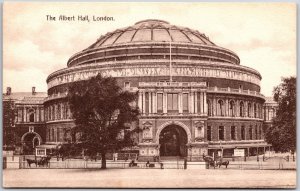 The Albert Hall London England Entranc Antique Building Postcard