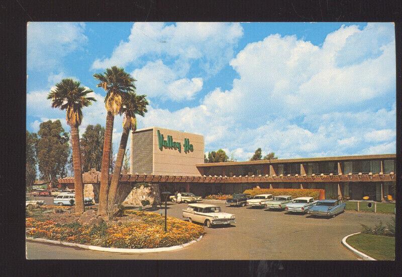 SCOTTSDALE ARIZONA HOTEL VALLEY HO 1960's CARS VINTAGE ADVERTISING POSTCARD