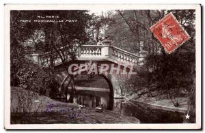 Old Postcard Paris Parc Monceau deck