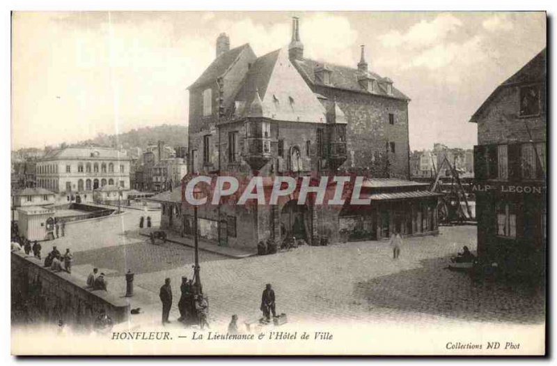 Old Postcard Honfleur Lieutenancy the Hotel de Ville