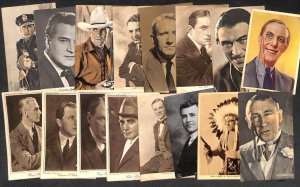 Lot of 16 vintage cards cinema film stars actors better lot