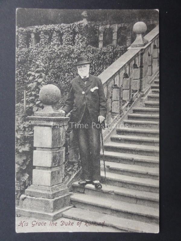 Derbyshire HIS GRACE THE 7th DUKE OF RUTLAND at Haddon Hall near Bakewell c1905