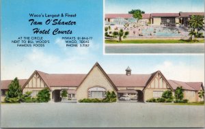 7am O'Shanter Hotel Courts Waco Texas Postcard PC427