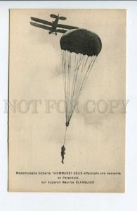 424519 FRANCE Women's suffrage Gelis Parachute Descent Maurice Blanquier plane 