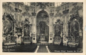 Germany Kloster Ettal church interior 1933 photo postcard