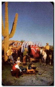 Postcard Modern Ckow Time Around The Chuck Wagon tamirar A sight at dusk as the