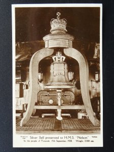 Tyneside Naval Silver Bell presented to HMS Nelson c1928 RP Postcard