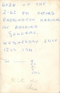 Real Photo Railroad History Early Train Locomotive Oxford Paddington at Reading